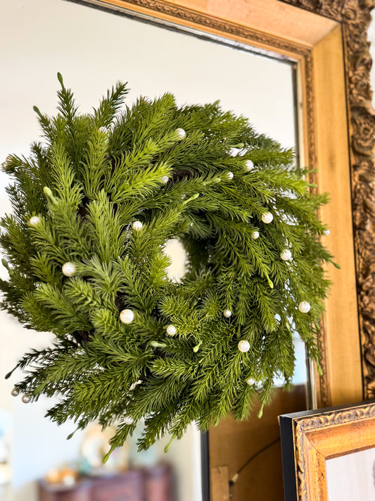 Pearl Pine Wreath