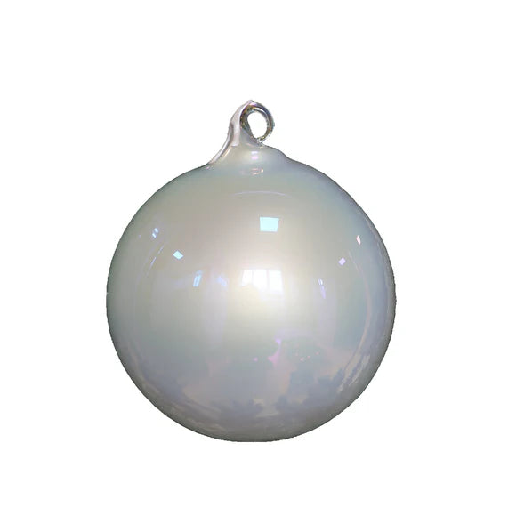 5” Glass Ornament - Pearl