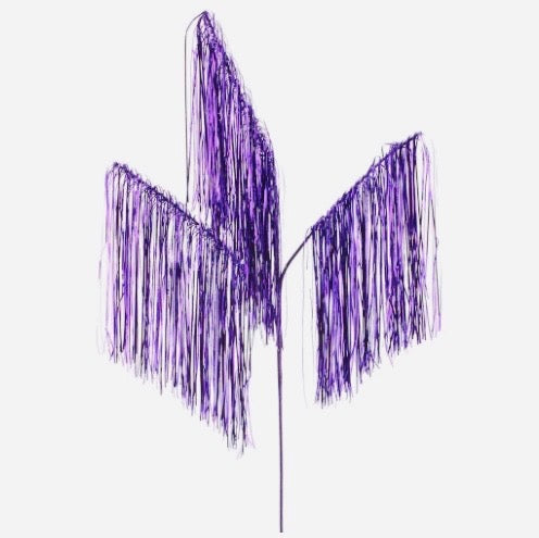 48" Tinsel Hanging Spray  Purple