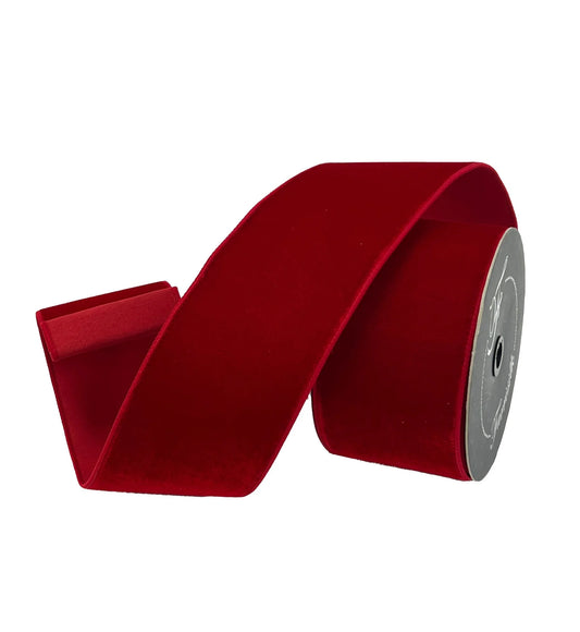 4” x 10yd Red Velvet Ribbon