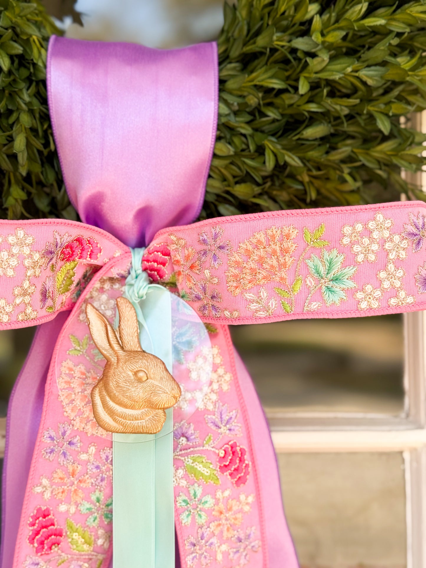 Bloom & Bunny Tea Leaf Wreath