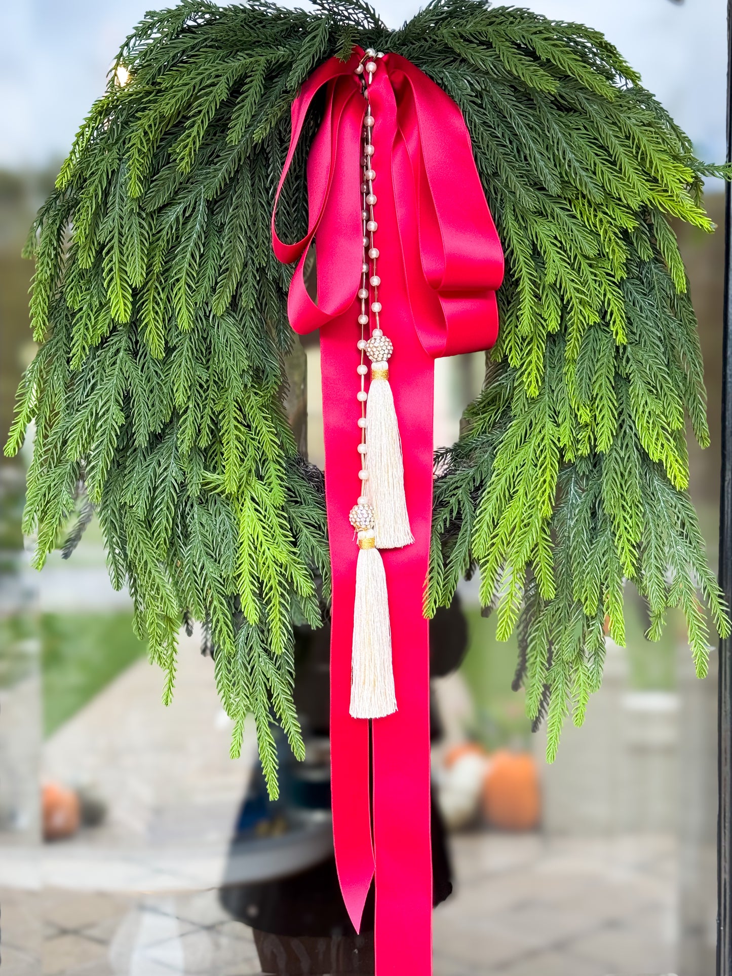 The Prancer Wreath With Bow And Tassel