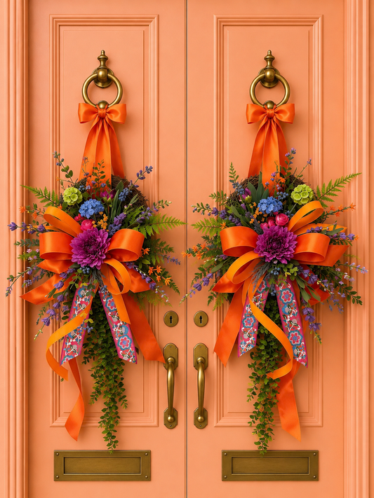 Orange Blossom Petite Grapevine Wreath Set