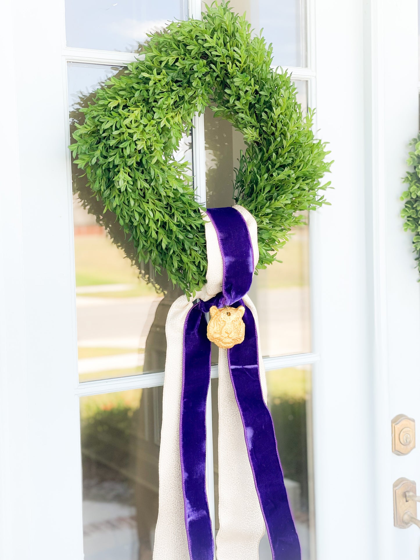 Geaux Lux Wreath And Sash With Tiger Head