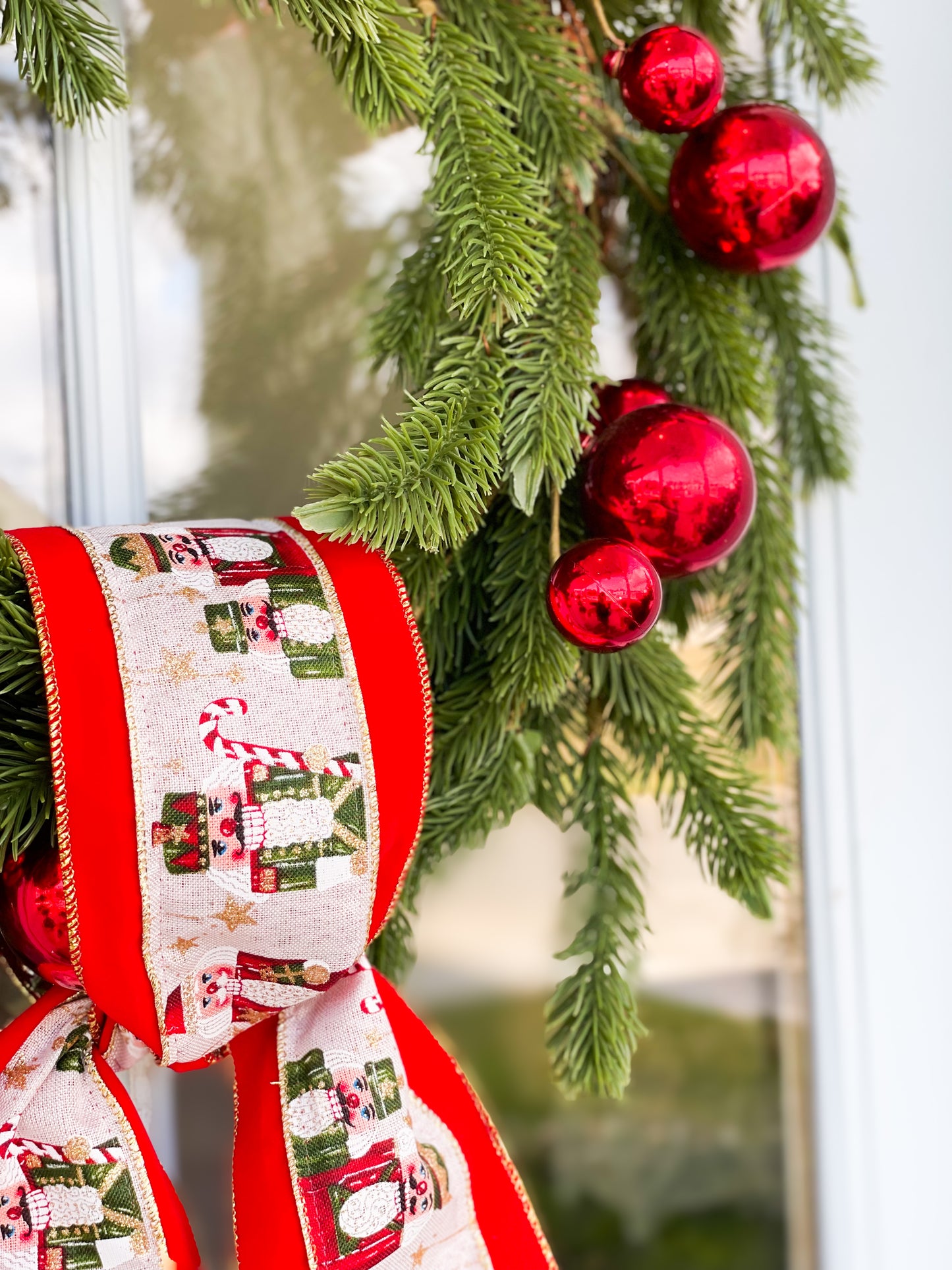 Nutcracker Sash And Cedar Ornament Wreath