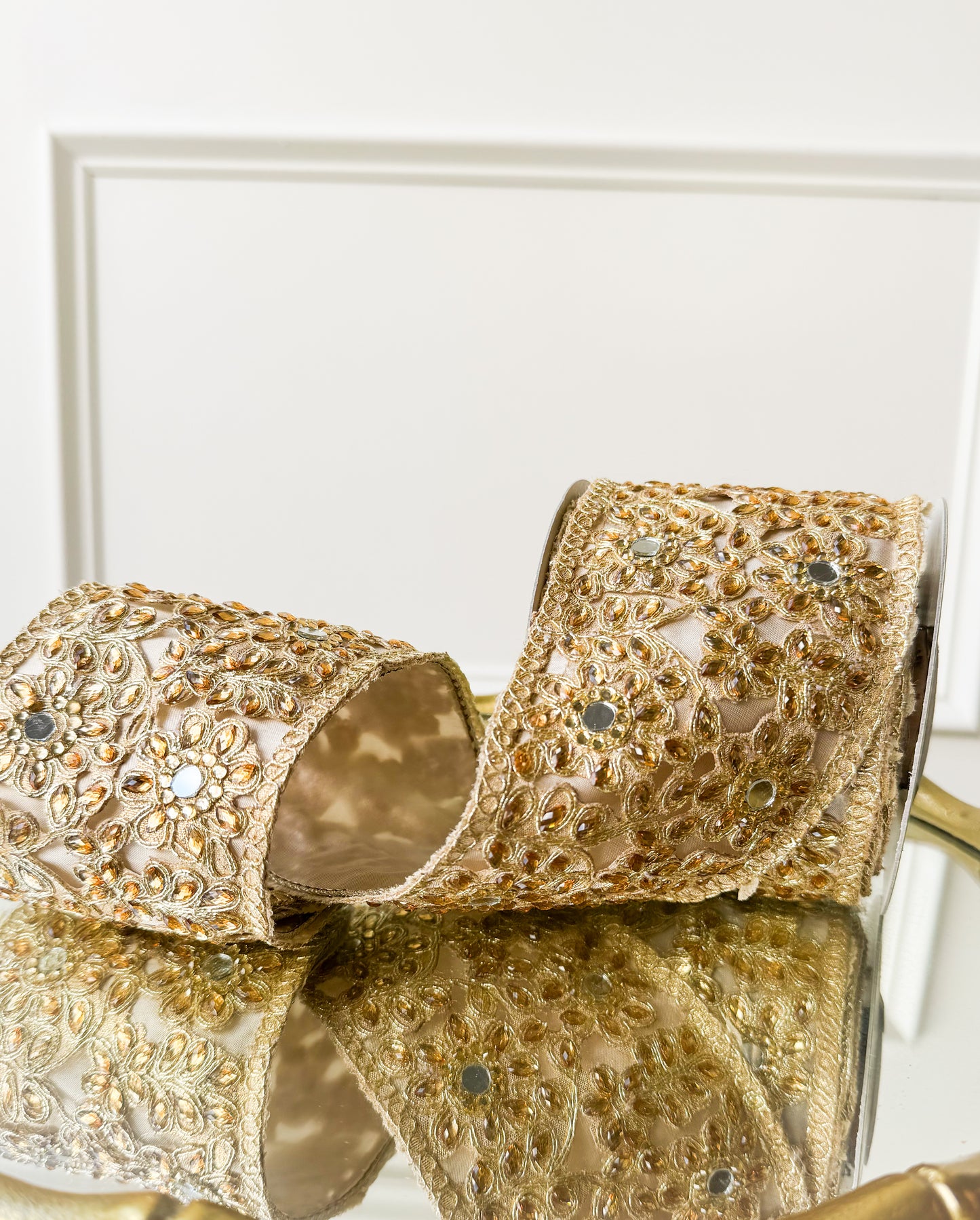 Gold Jeweled Ribbon