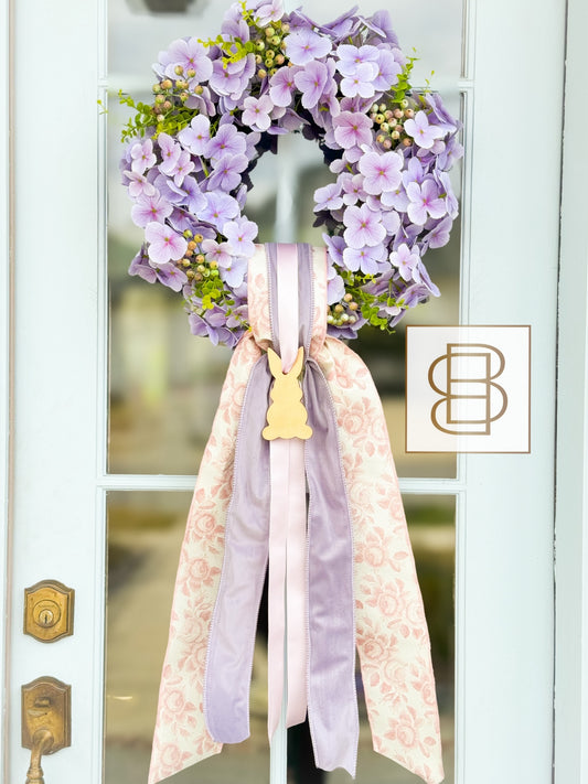 The Cottontail Hydrangea Wreath And Sash