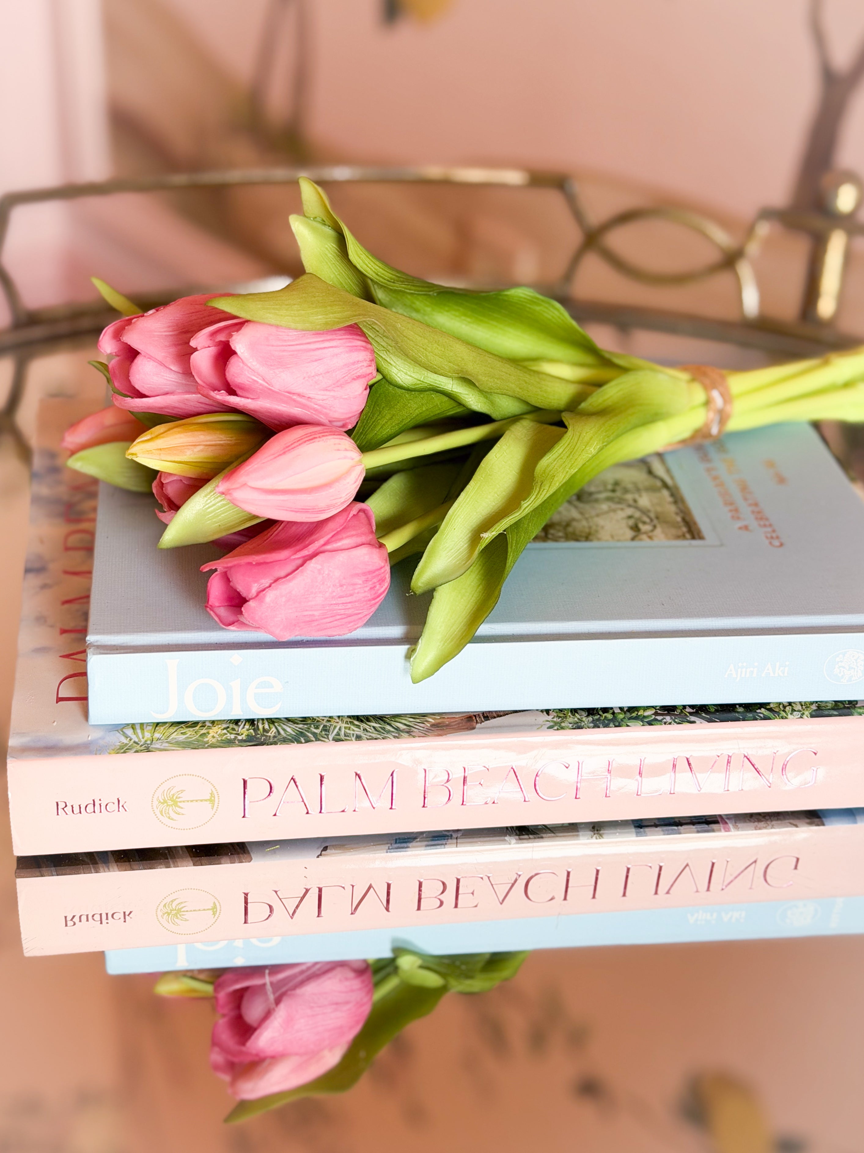 11.75” Real Touch Lavender Tulips – Blanc Box