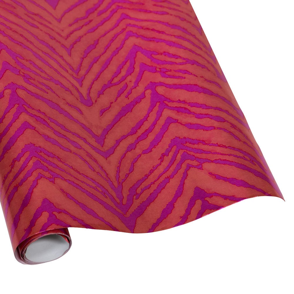 Go Wild Fuchsia & Orange Foil Embossed Gift Wrapping Paper