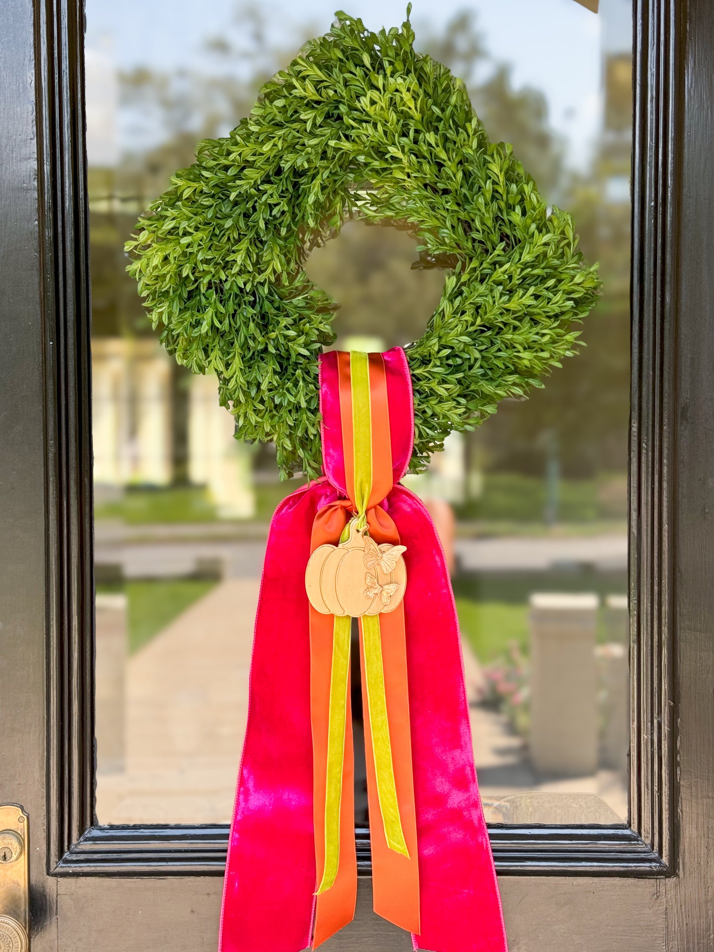 Le Papillon Pumpkin Wreath And Sash