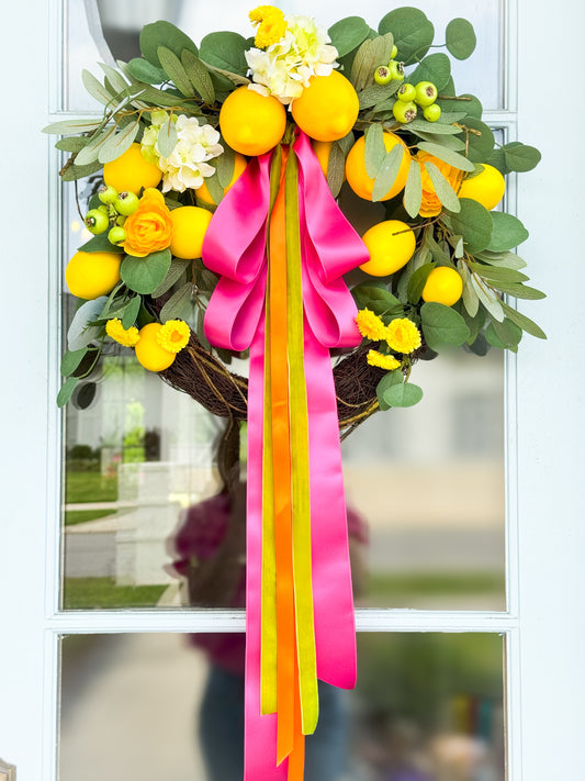 The Summer Citrus Wreath And Bow