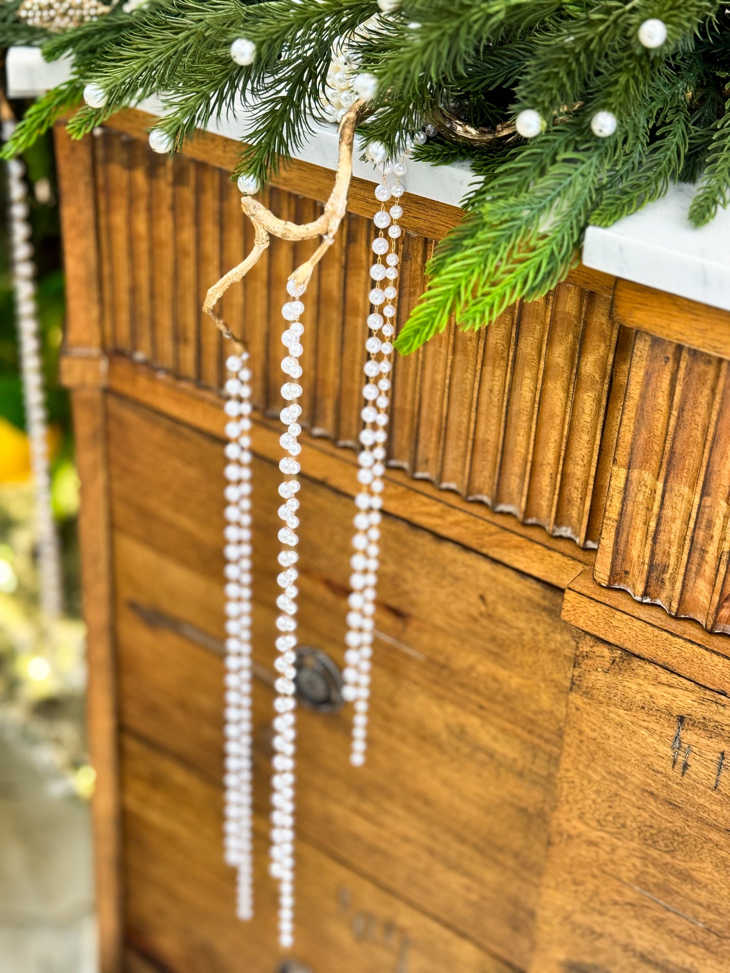 Gilded Pearl Cascade Stem Bundle Of 3