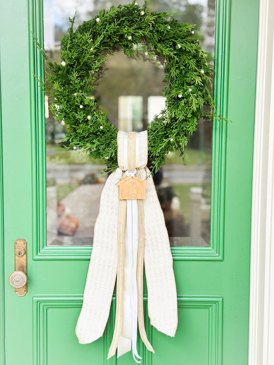 Silent Night Nativity Wreath