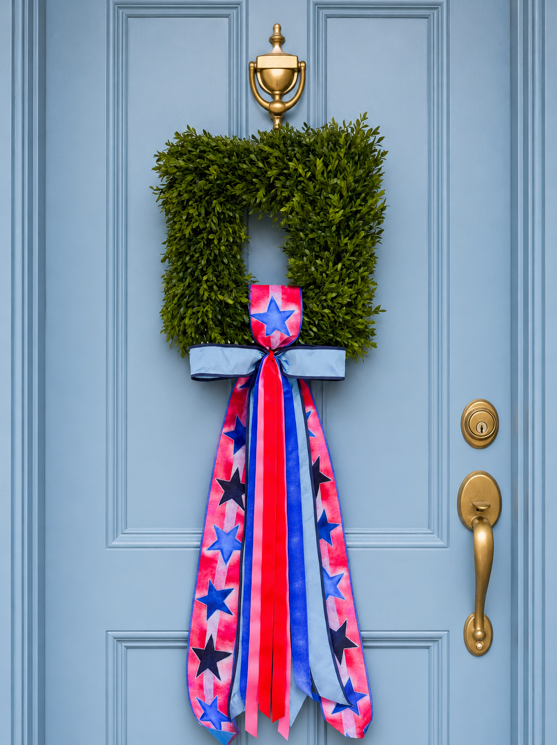 Heritage Marks Sash Bow Tea Leaf Wreath