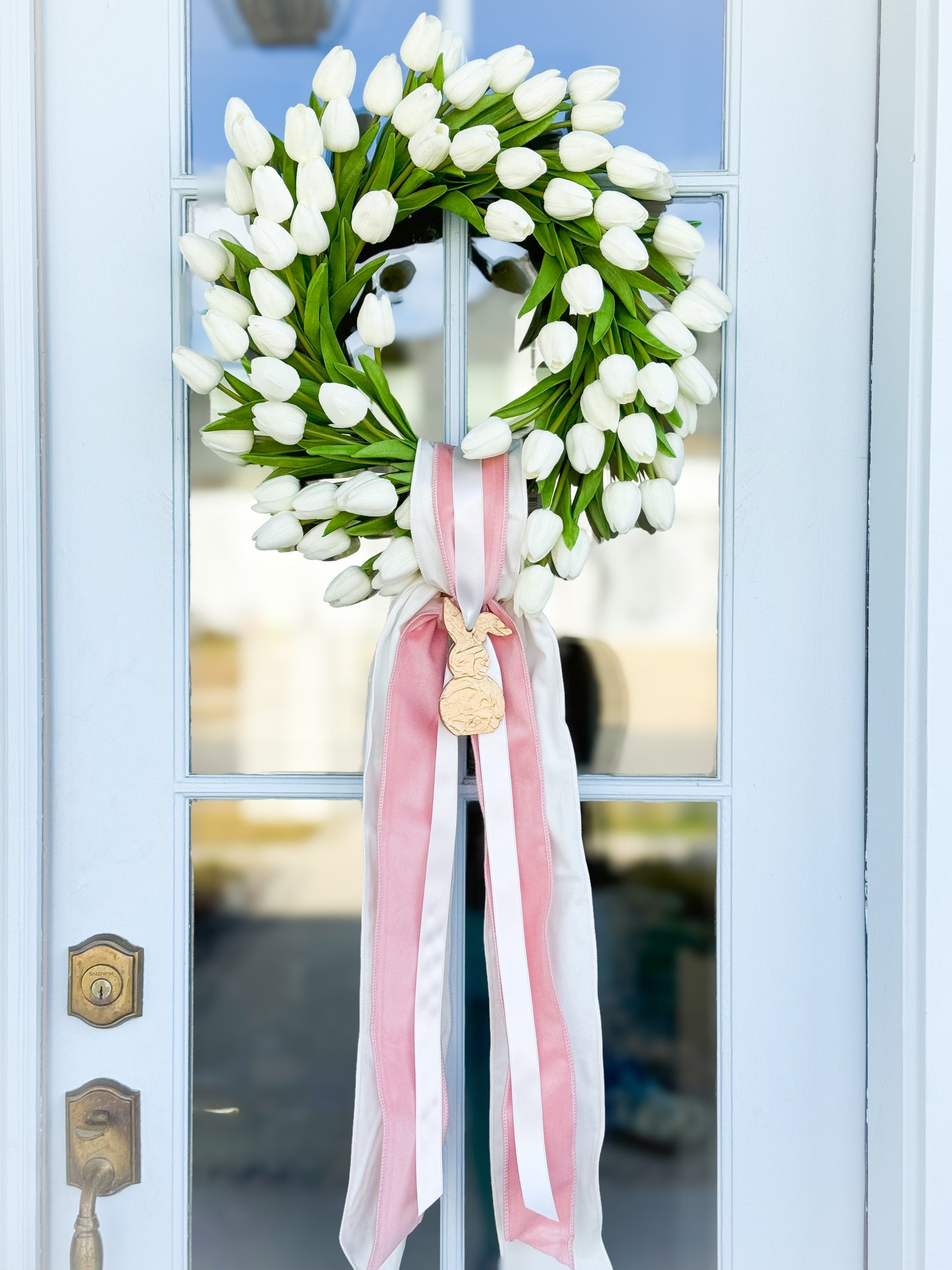 The Cottontail Tulip Wreath And Sash