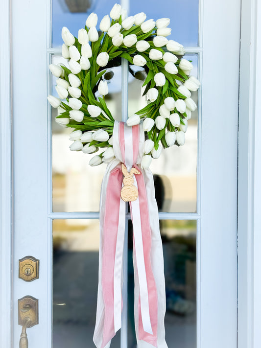 The Cottontail Tulip Wreath And Sash