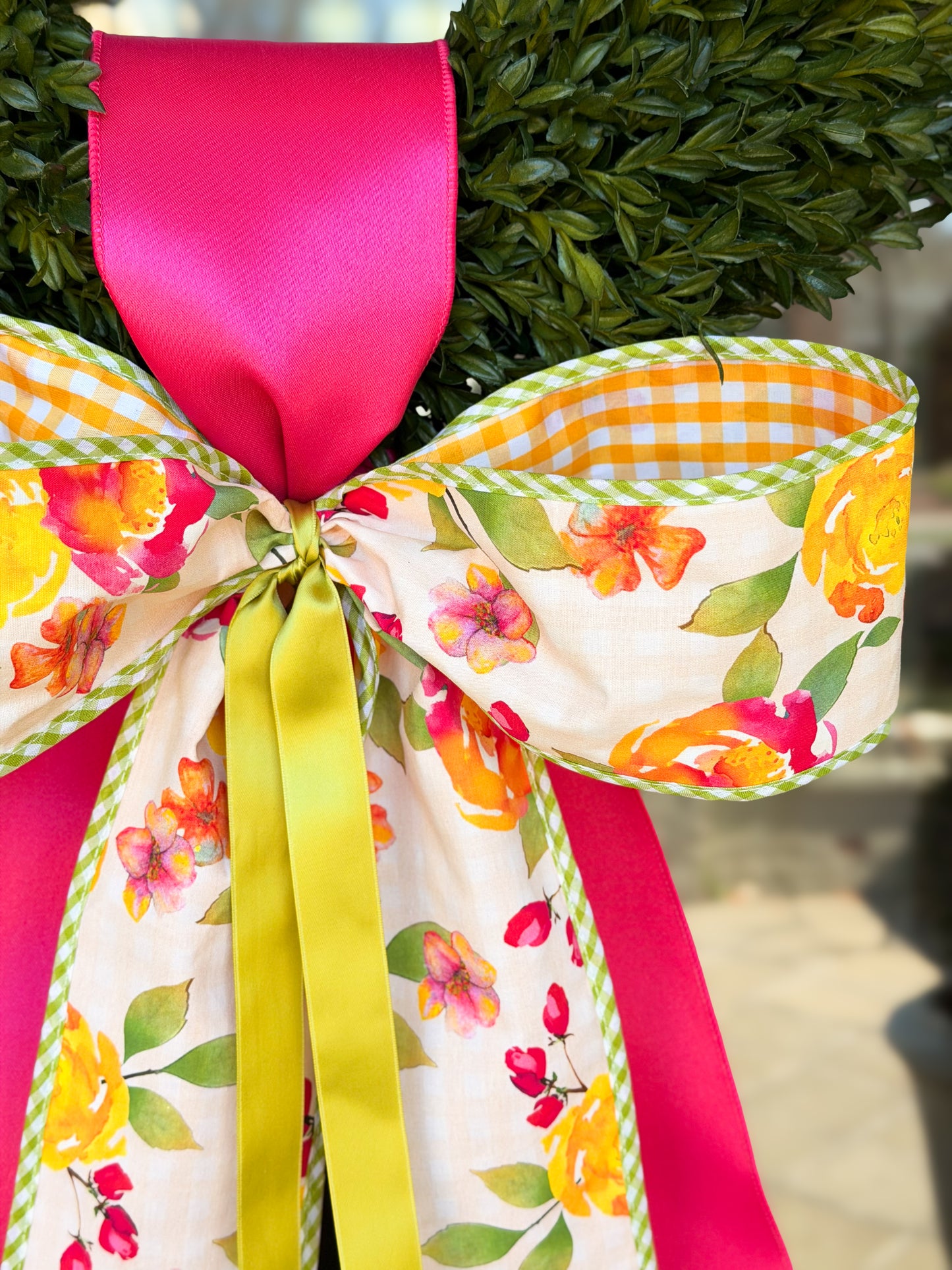 Golden Garden Bunny Wreath