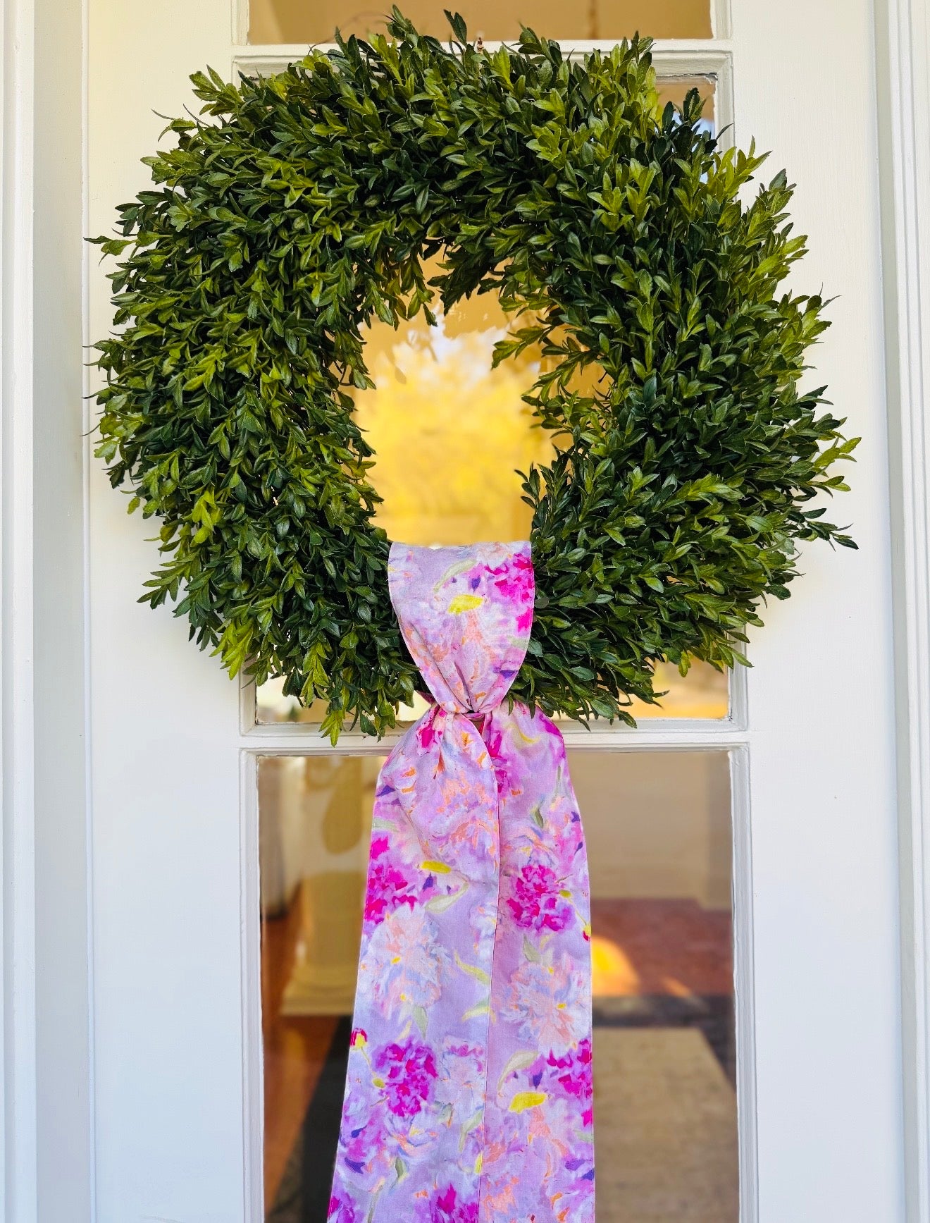 linen watercolor peonies sash, pink lavender