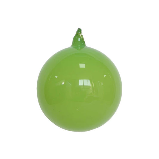 5” Glass Ornament - Lime Green