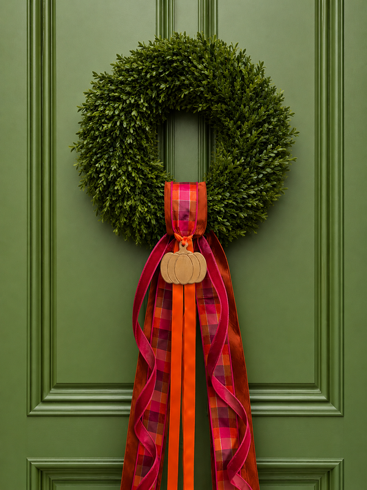 Crimson Harvest Tea Leaf Wreath