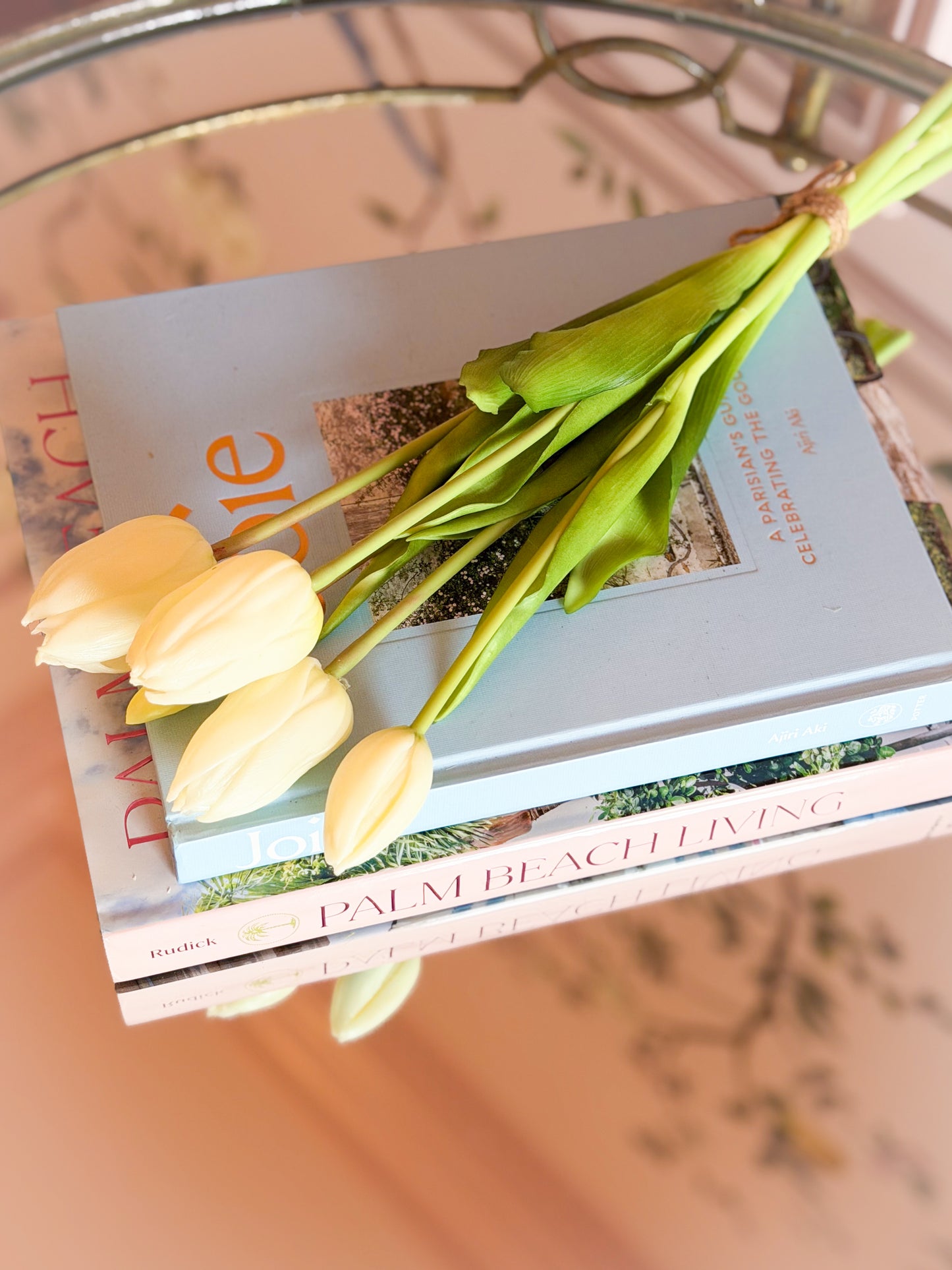 16” Real Touch Dutch Tulip Bundle – Cream