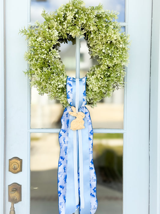 The Cottontail Boxwood Wreath And Sash