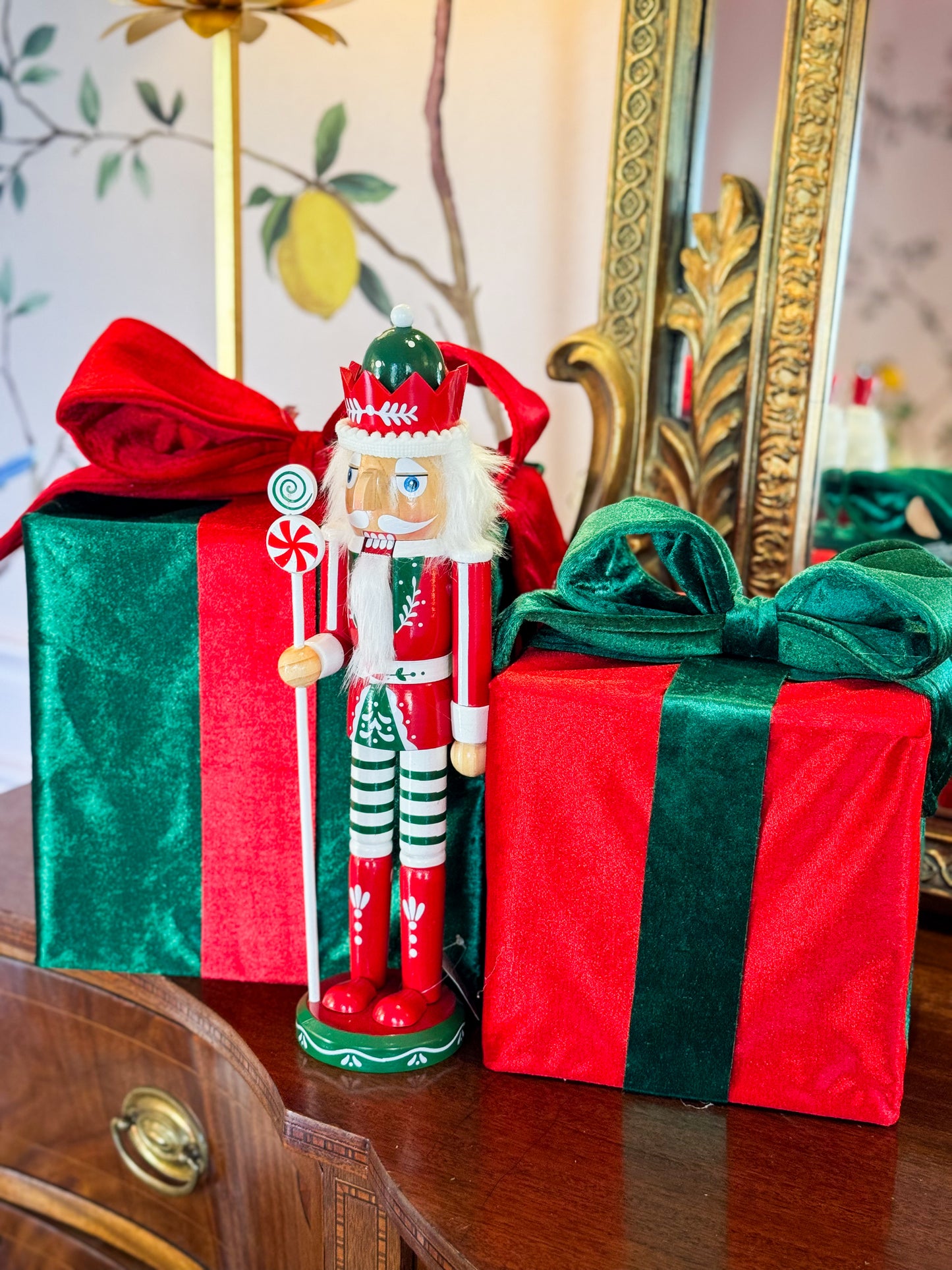Velvet Noel Decorative Packages Set Of 2