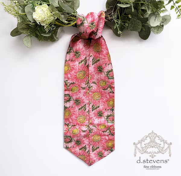 Satin Sunflower Sash, Pink