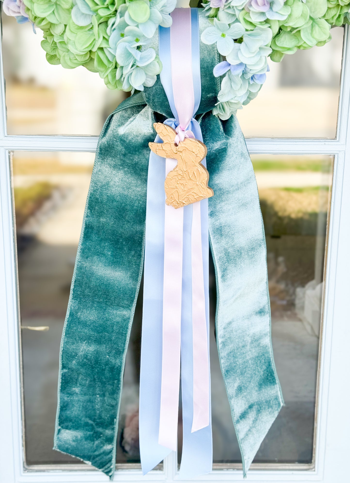 The Cottontail Hydrangea Wreath And Sash