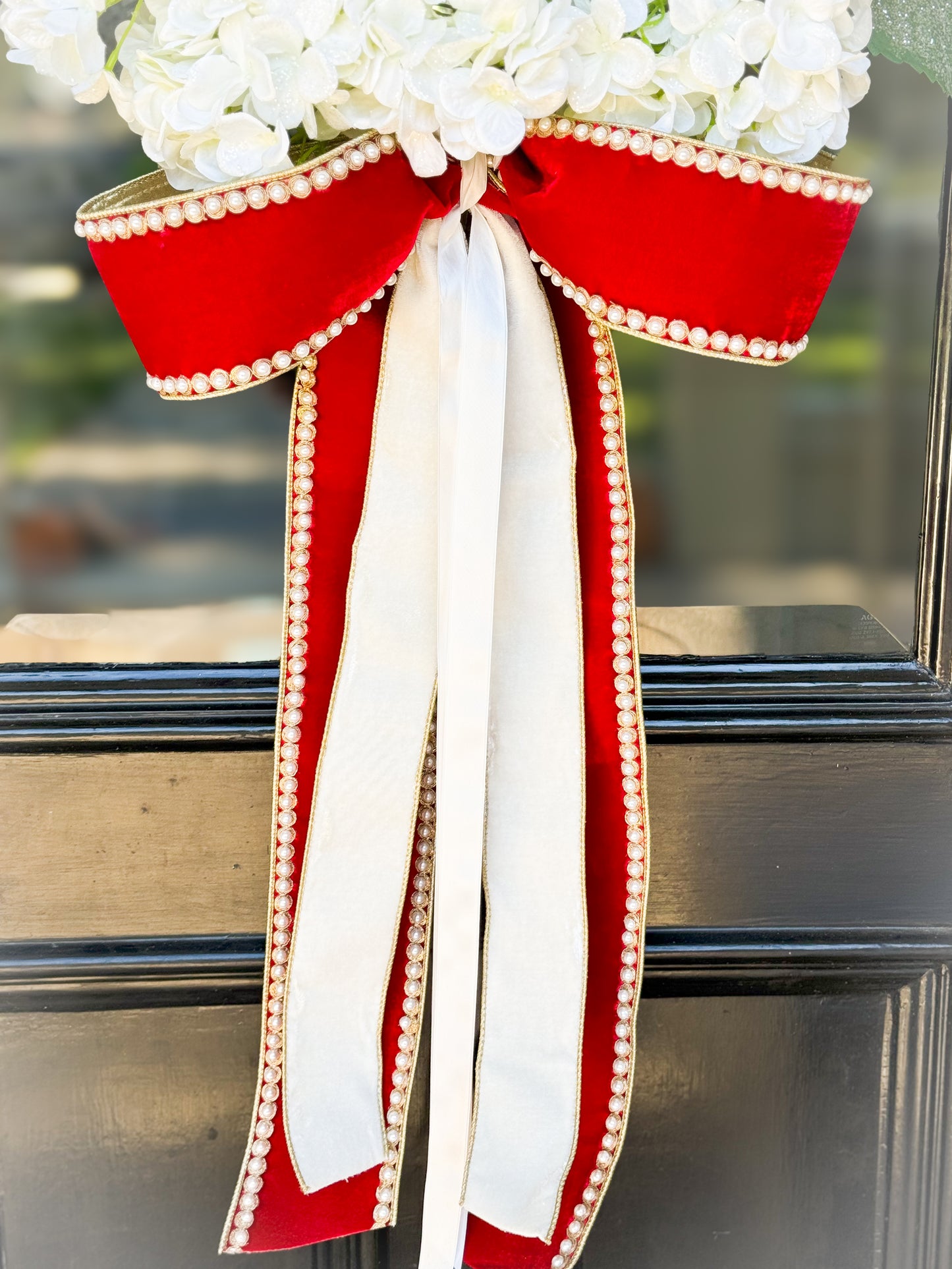 The Holiday Hydrangea Wreath And Bow