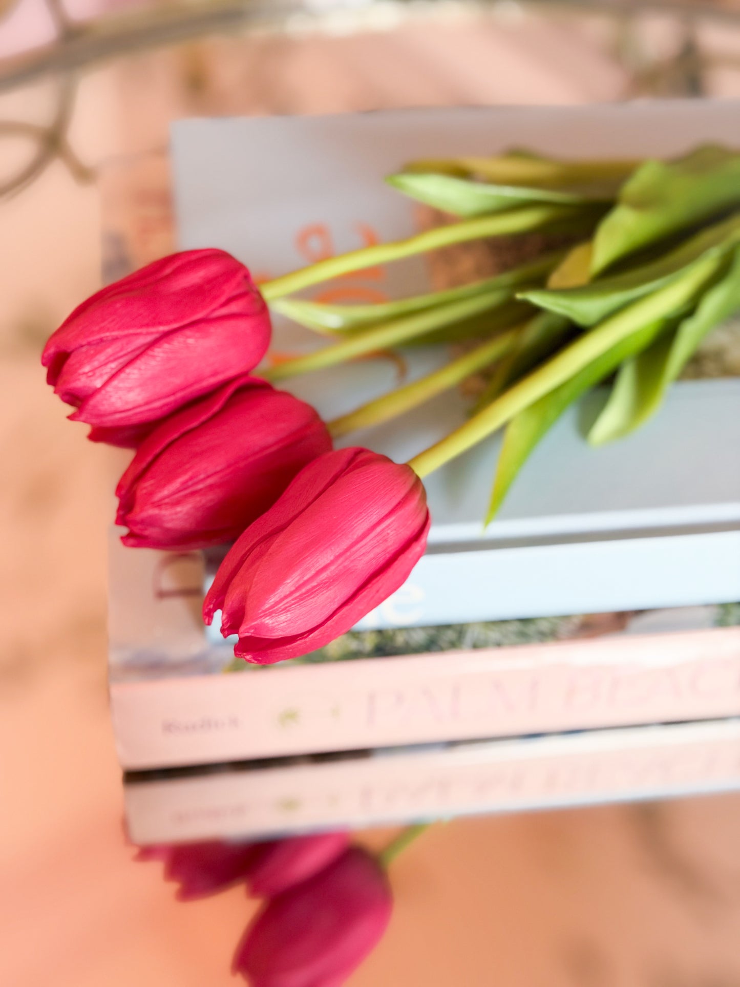 16” Real Touch Dutch Tulip Bundle – Fuchsia