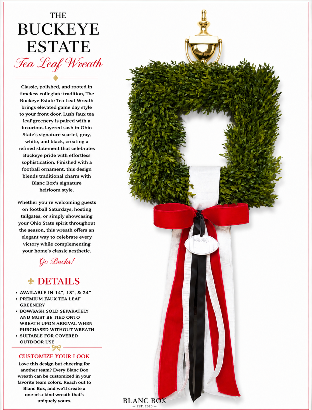 The Buckeye Estate Tea Leaf Wreath