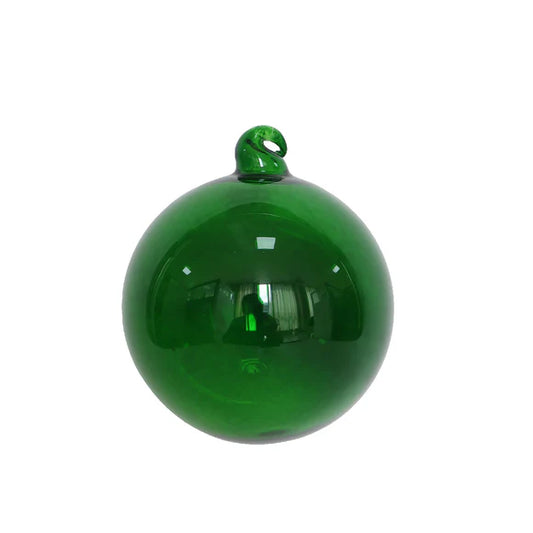 5” Glass Ornament - Emerald