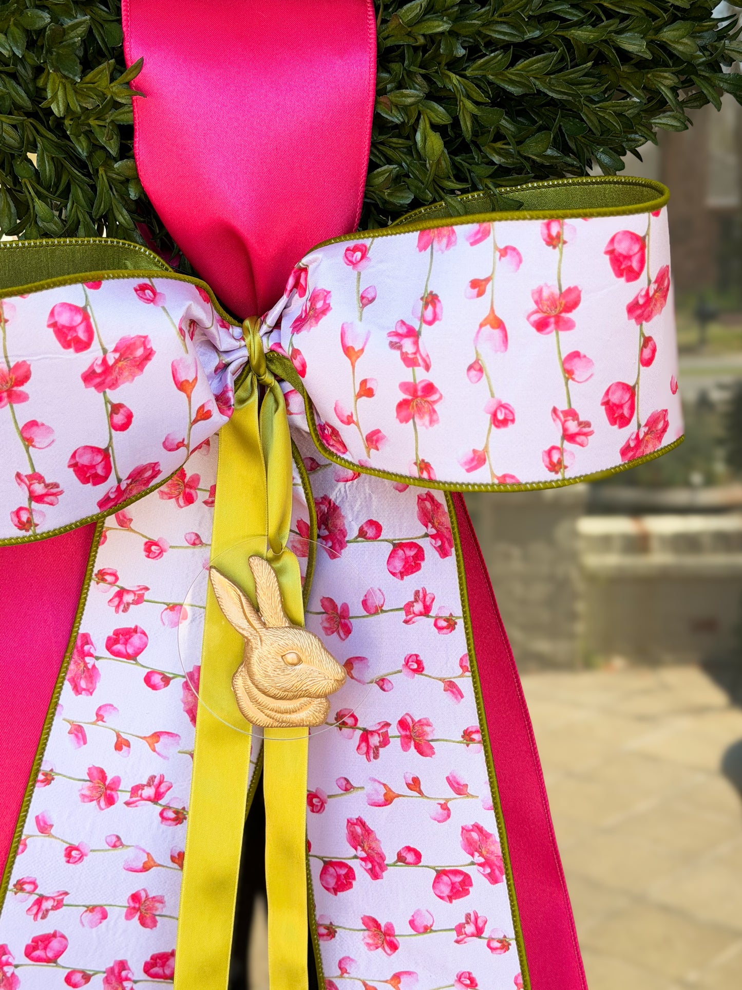 Cherry Blossom Bunny Wreath