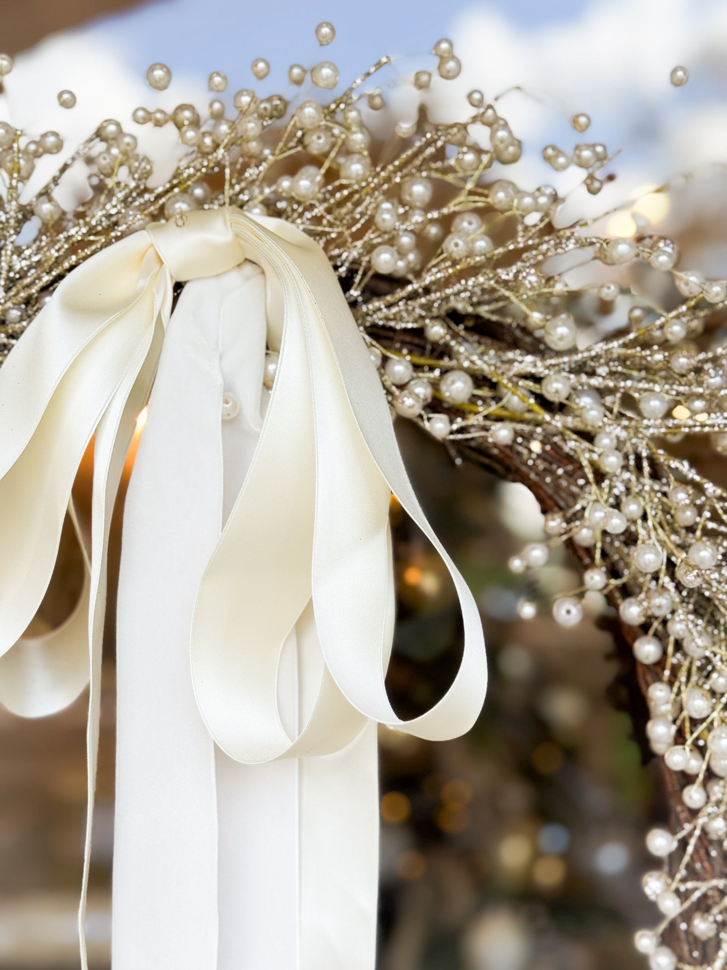 The Versailles Noel Pearl Christmas Wreath