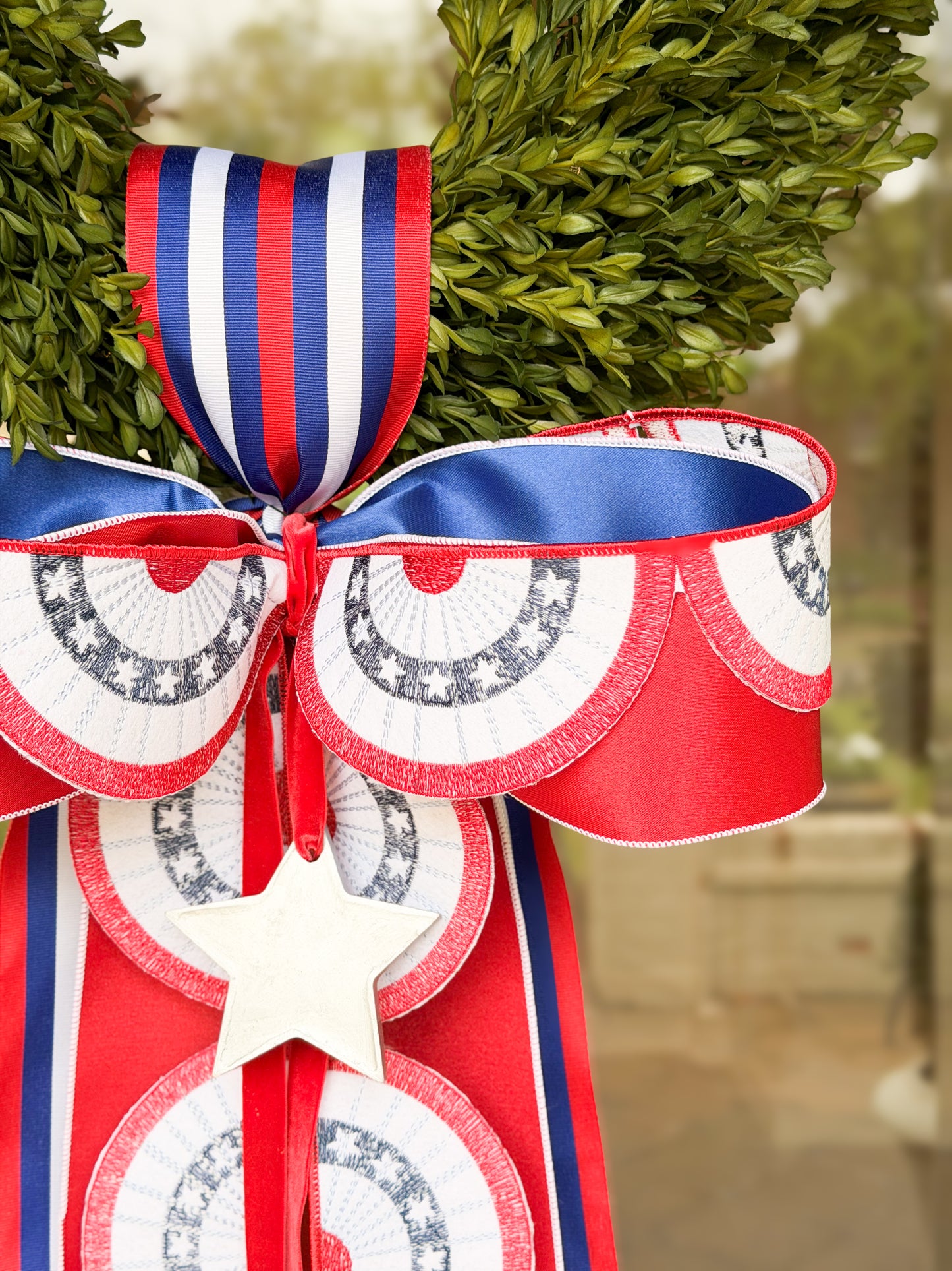 American Jubilee Tea Leaf Wreath
