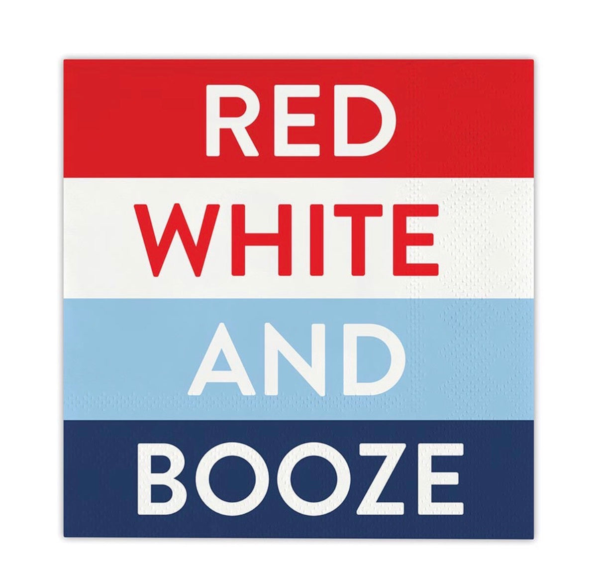 SLANT- Beverage Napkins - Red White And Booze - 20ct