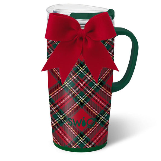 Christmas Plaid Stemless 18oz. Swig Cup