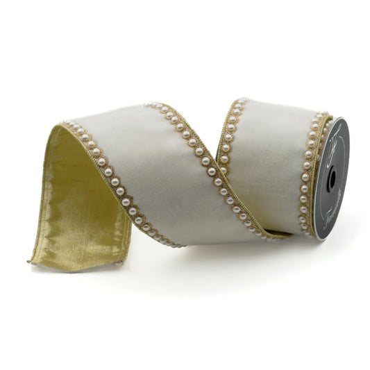 Ivory PEARL BORDERS, 4x5yds