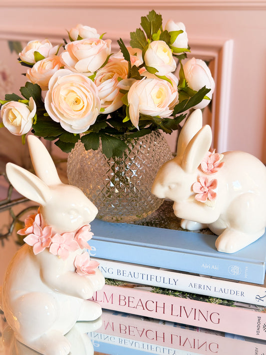 Blush Bloom Bunny Duo (Set of 2)