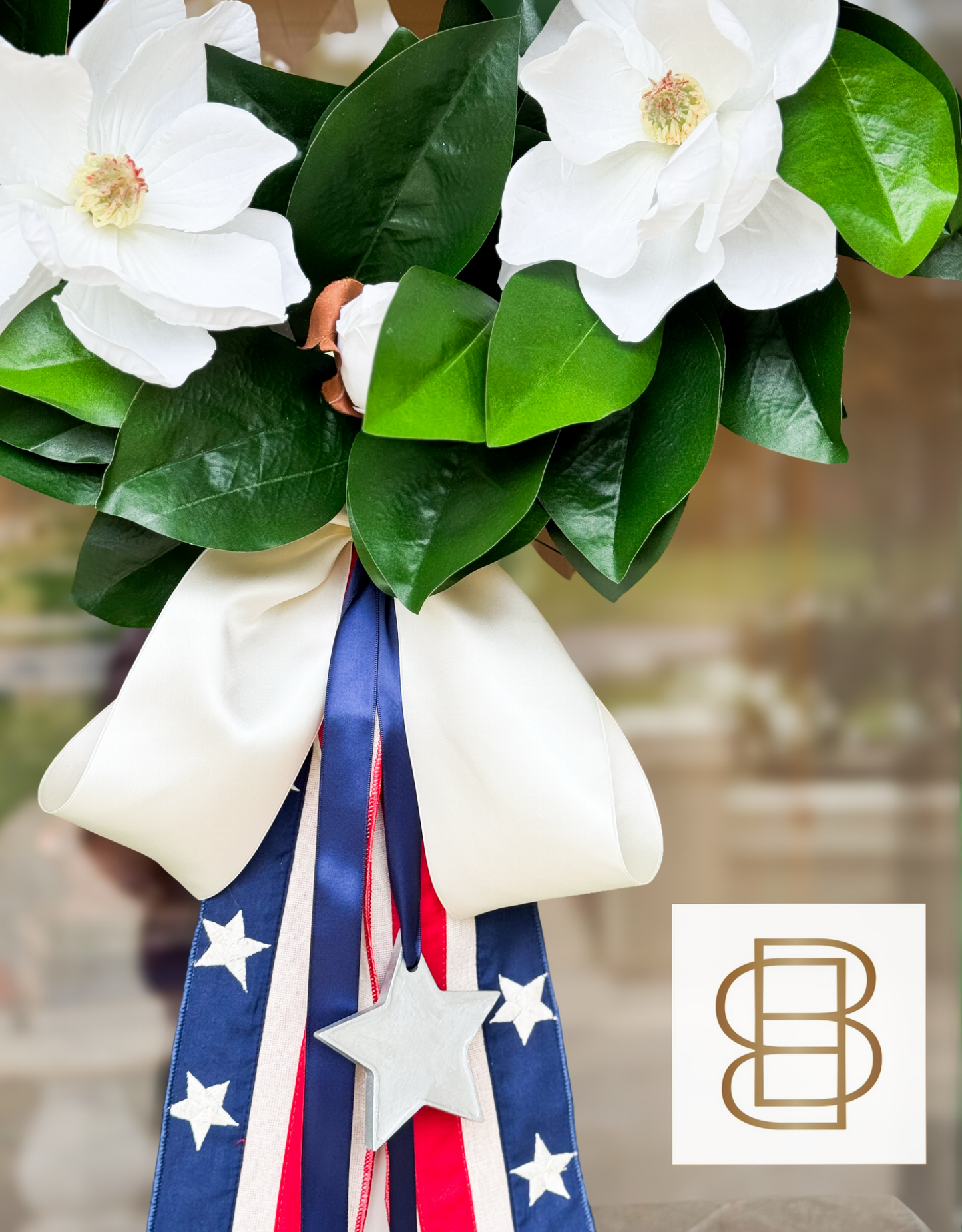 Lady Liberty Magnolia Wreath