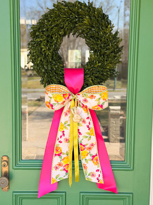 Golden Garden Bunny Wreath