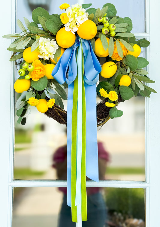 The Summer Citrus Wreath And Bow