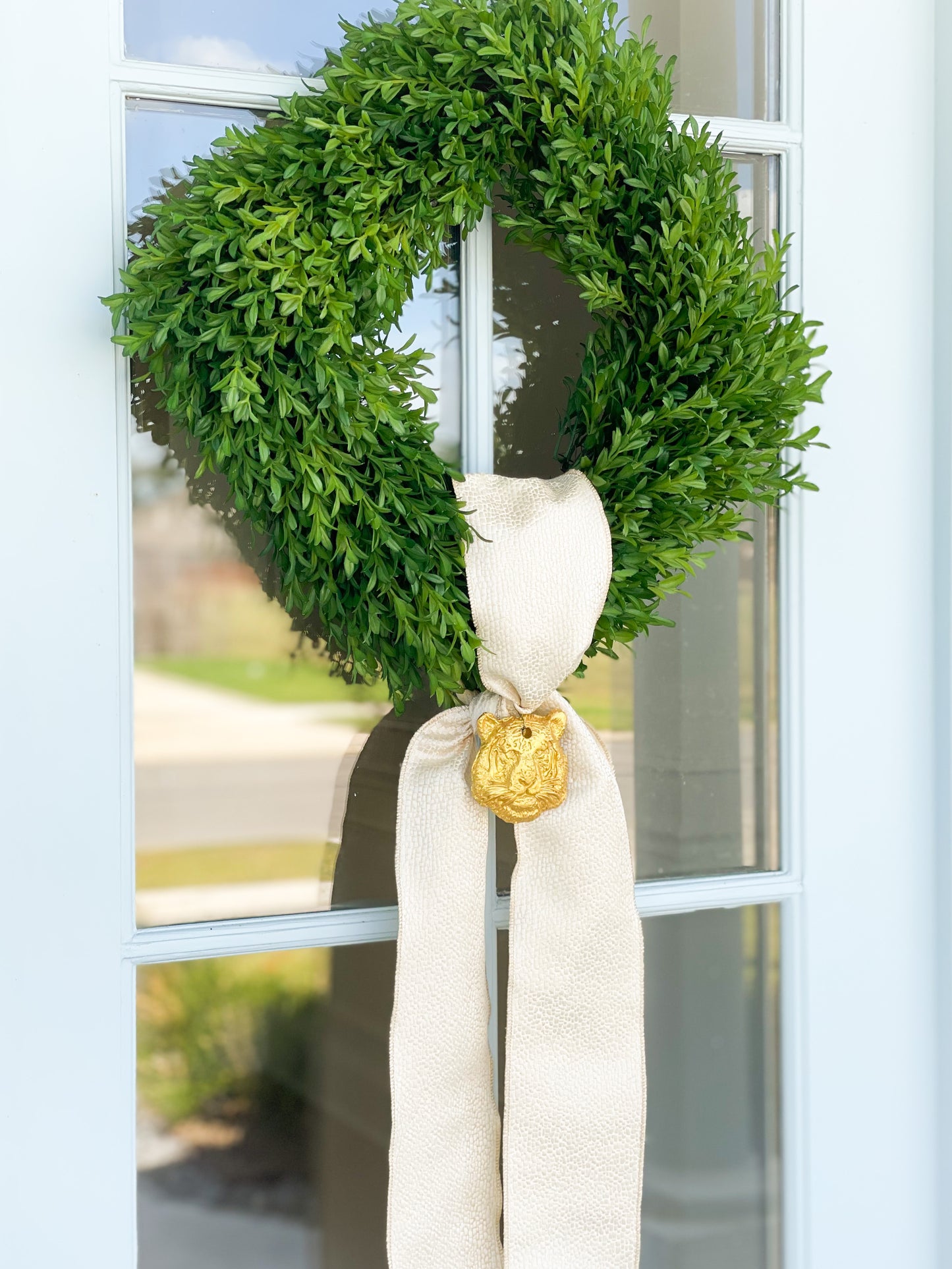 Geaux Wreath And Sash With Tiger Head