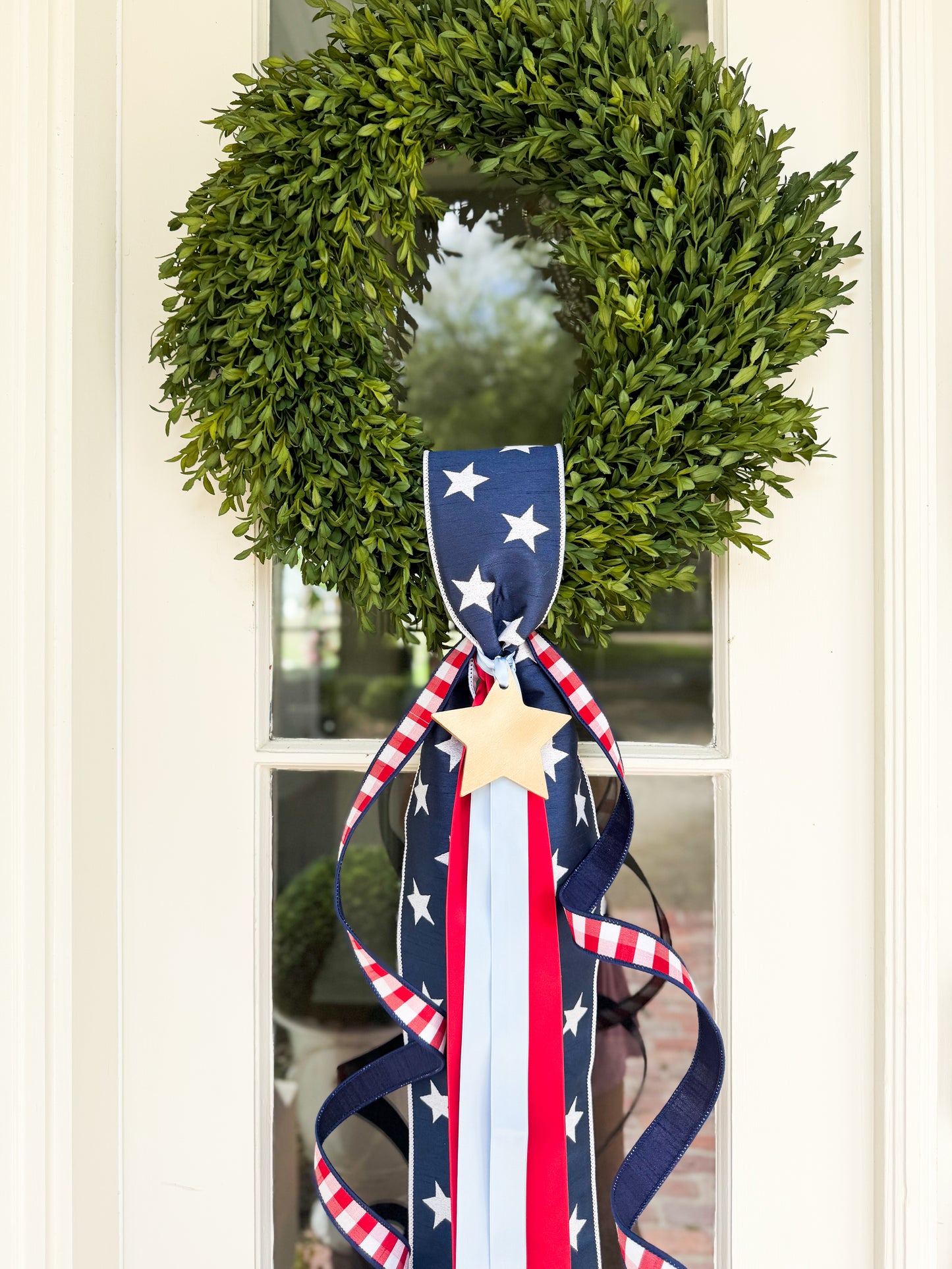 All-American Stars Tea Leaf Wreath