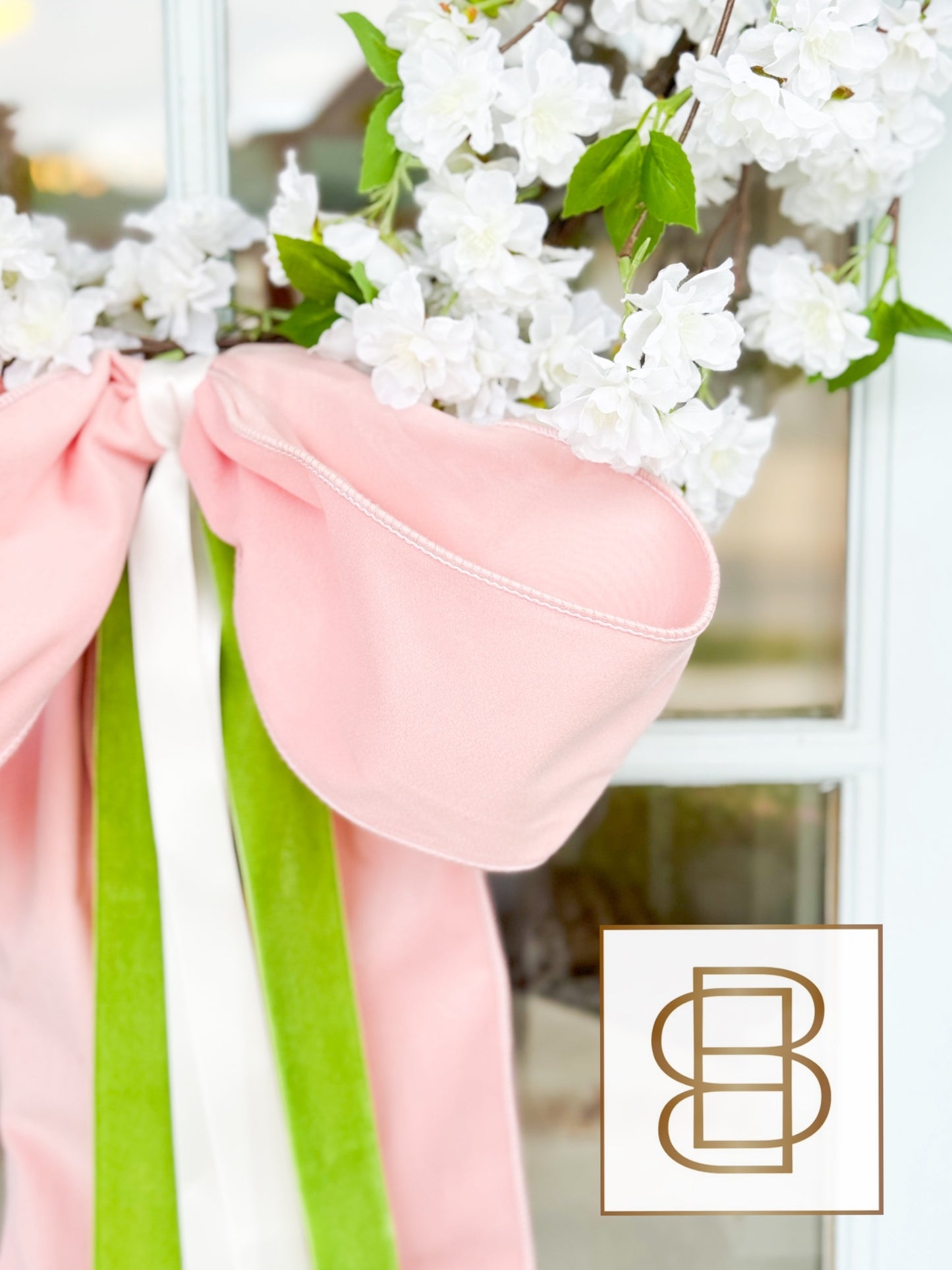 Blissful Bow Egg Cherry Blossom Wreath