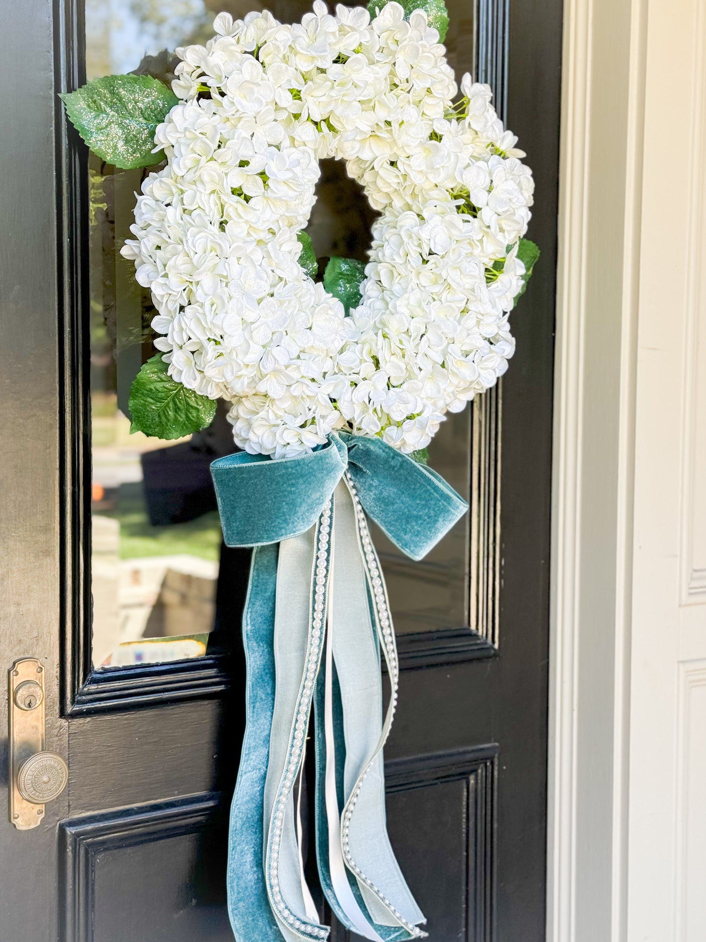 The Holiday Hydrangea Wreath And Bow