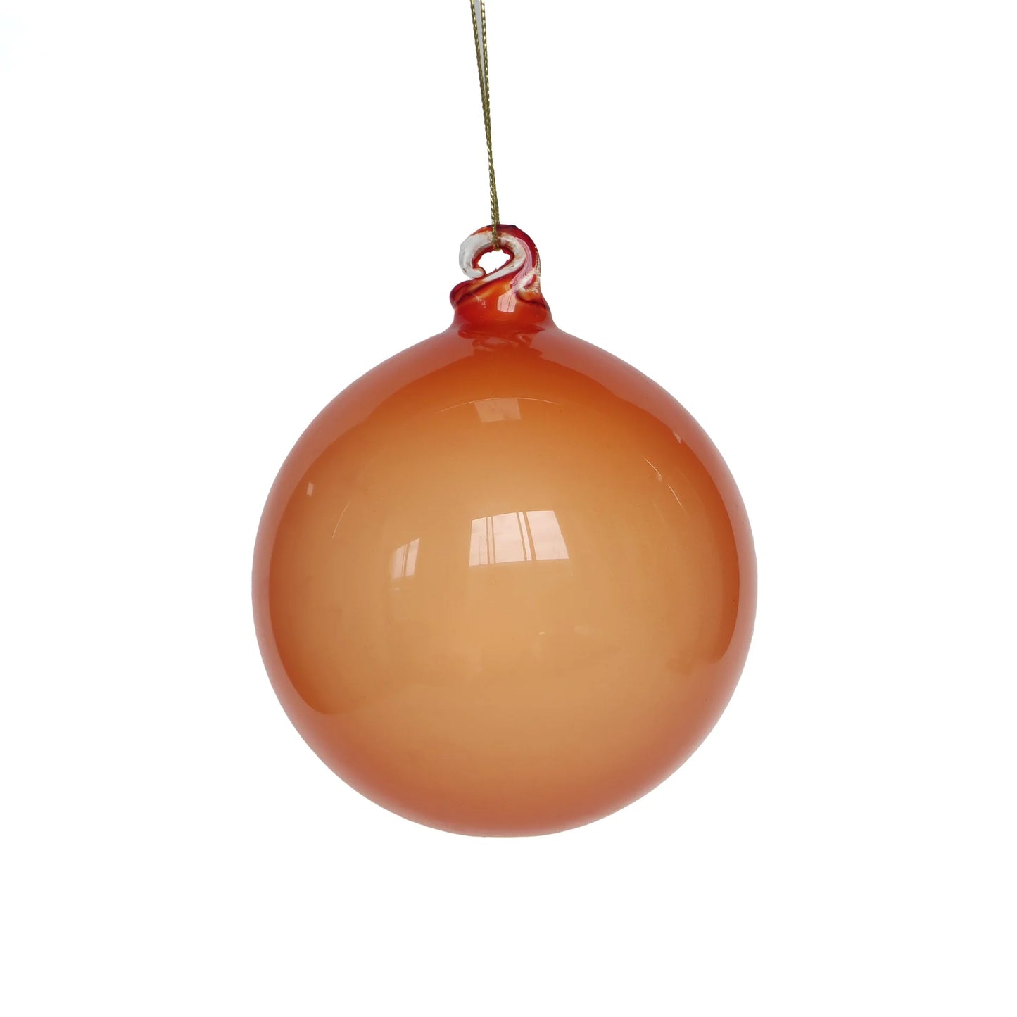 5” Glass Ornament - Orange