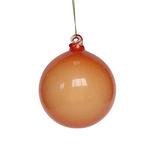5” Glass Ornament - Orange