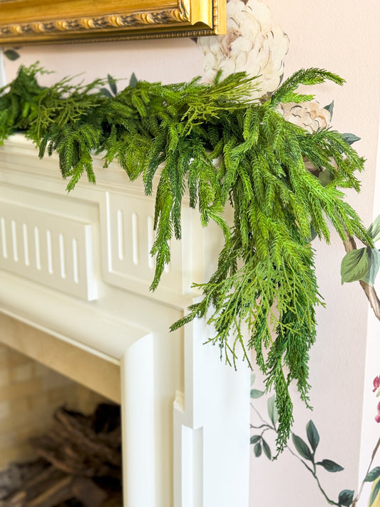 Cypress And Norfolk Pine Mixed Garland